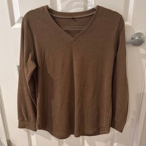 Brown Vneck Sweater